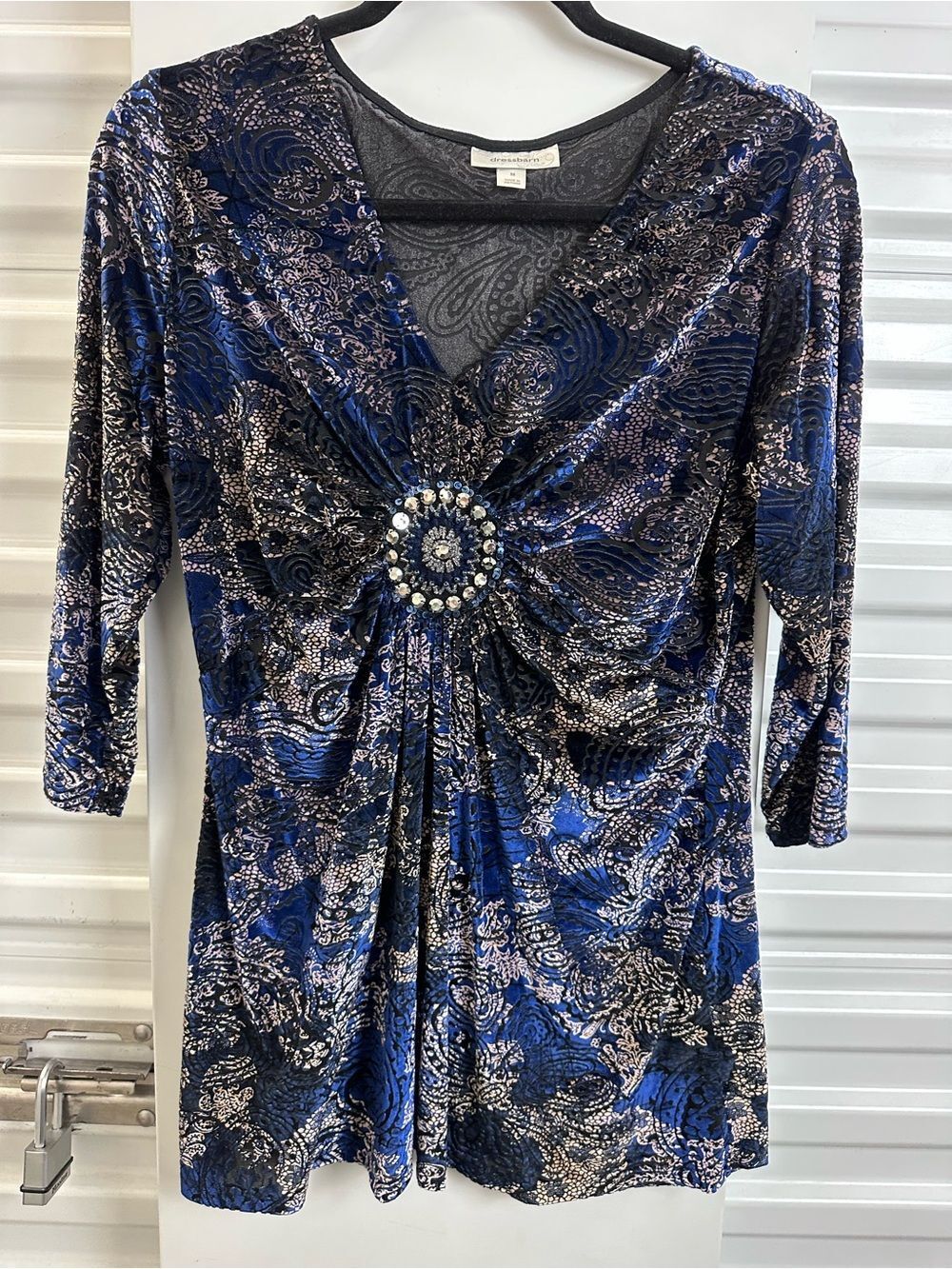 vintage Dressbarn velvet burnout top
